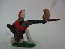 Stara cynowa figurka / Waterloo / Francuz na kolana strzelający / wariant kolorystyczny 1