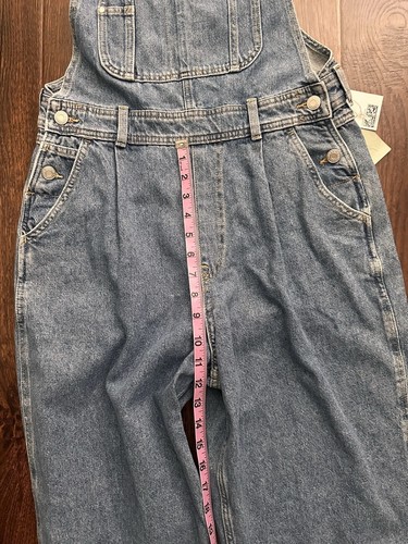 New H&M & Denim Overalls Size Small Carpenter Adjustable Casual Boho Cowgirl - Picture 3 of 16