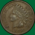 1900 Indian Head Cent Choice Extremely Fine XF+ Coin #42824