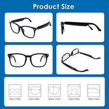 AI Smart Glasses ,Bluetooth Glasses with 140+ Languages Online Translation, Phot