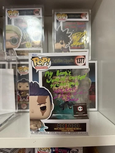 Funko Pop Jujutsu Kaisen Aoi Todo Signed by Xander Mobus,  COA