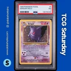 1999 POKEMON FOSSIL #5/62 GENGAR HOLO RARE PSA 7