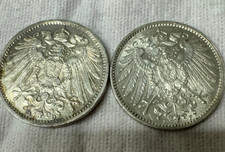 Deutschland 1 Mark 1915 D, 1|915 F  Deutsches Kaiserreich Silber