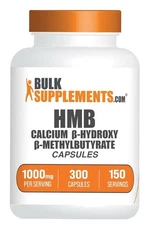 BulkSupplements HMB Supplement Beta-Hydroxy Beta-Methylbutyrate 300 Capsules