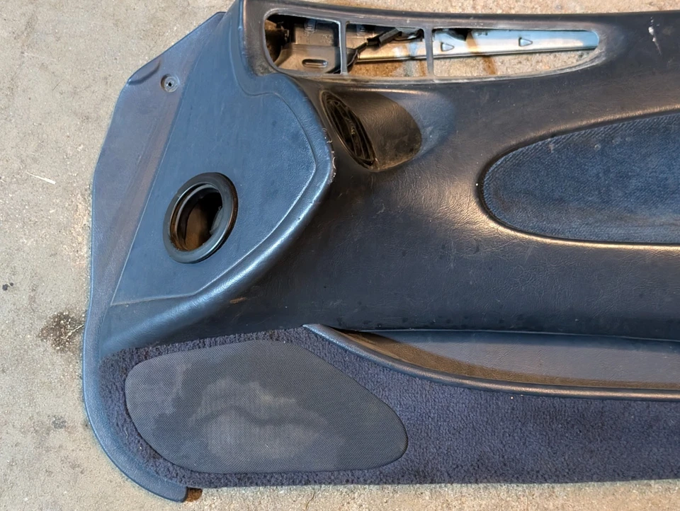 Panel de moldura de puerta delantera derecha Honda Prelude 1993 OEM azul Foto 2 de 4