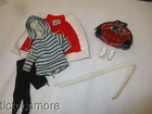 VINTAGE BARBIE DOLL FASHION CLOTHES #975 WINTER HOLIDAY WEDGES GLOVES COMPLETE