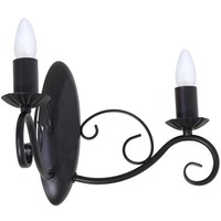 Anmutige Klassische Wandleuchte 2X E14 Schwarz Wand Wandlampe Leuchte Flur Innen