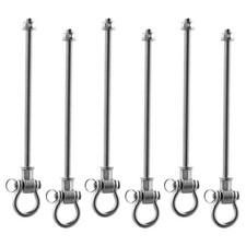 VEVOR Swing Hangers 6 Pack Heavy Duty Brackets for Hammocks Playground Silver