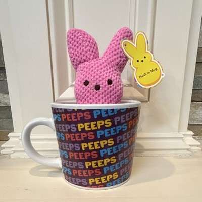 Peeps Pink Bunny Plush w/ Ceramic Mug - Please Read