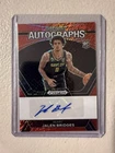 2024 Prizm Draft Picks Jalen Bridges Auto RC Red Shimmer Prizms FOTL #/11