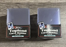 Lot of 2 BCW 2mm Topload Card Holder 79PT 25 Holders 3x4 Pack Sealed