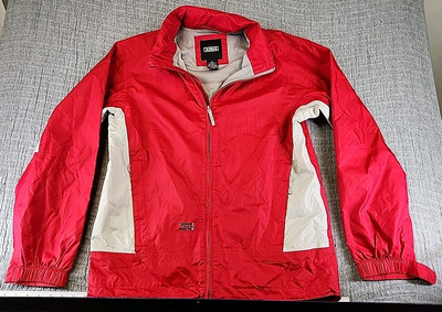 Aigle Men's Lined Full Zip Winter Snow Jacket Gray / Red Size Large L