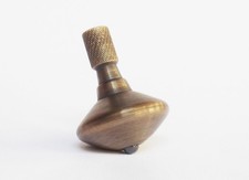 Brass Spinning Top: Antique Finish, Long Spin Time