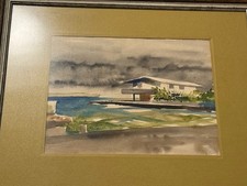 Acquerello Vintage Key Largo Adams Waterway MM-104 Guardando su Largo Sound