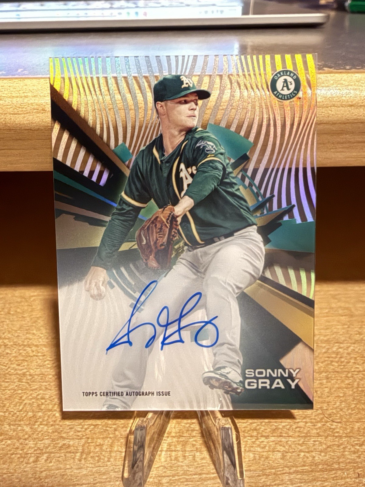 2015 Topps High Tek Baseball Sonny Gray Autographs Auto Oakland A's Card #HT-SGY