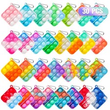 Pop Fidget Toys Bulk Its Party Favors for Kids 30 Pack Small, Multicolored