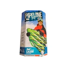 Pipeline SNO Lazer Sled Inflatable 1 Person Snow Tube Sled with 2 Grip Handle