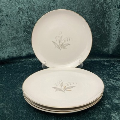 Vtg Kaysons Fine China Set-of-4 Dinner Plates 1961, Golden Rhapsody 9 1/4'' Japan