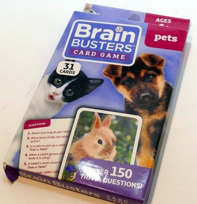 Brain Busters Card Game - Pets cats dogs rabbits - 31 cards
