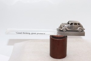 1990 Promotional Toyota Magnifying Bar with 1936 Pewter Car Model