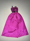 Vintage 90s Mattel Genuine Barbie Doll Hot Pink Long Ball Gown Formal Dress