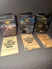 Sony SOCOM U.S. Navy SEALs Action/Adventure PlayStation 2 Game Lot w/ Manuals