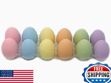Eggcetera Ceramic Nest Eggs - 12 Pastel, Handcrafted for Hens, Crafts, Decor