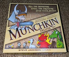 Munchkin Deluxe Board Game Complete Card 1st Ed 2013 Steve Jackson Games RPGs 