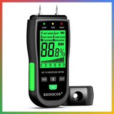 Wood Moisture Meter Green For Firewood Drywal...