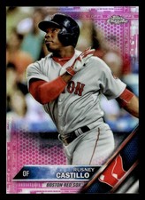 2016 Topps Chrome #127 Rusney Castillo Pink Refractor