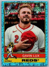 2025 Topps Heritage Chrome Variation - Gavin Lux #715 Light Blue Sparkle