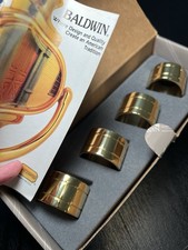 Vintage Baldwin Brass Napkin Rings 4 Pieces Devon Brass American Museum USA Made