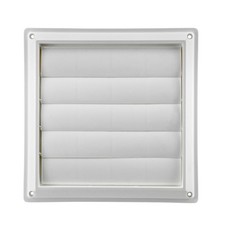 Lambro 363W White Plastic Louvered Vent 8 inch