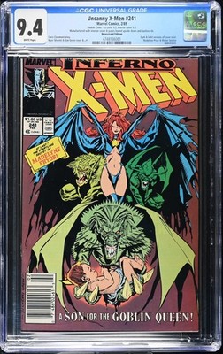 Uncanny X-Men #241 Newsstand (Double Cover: 1st cover 9.2, interior cover 9.4)