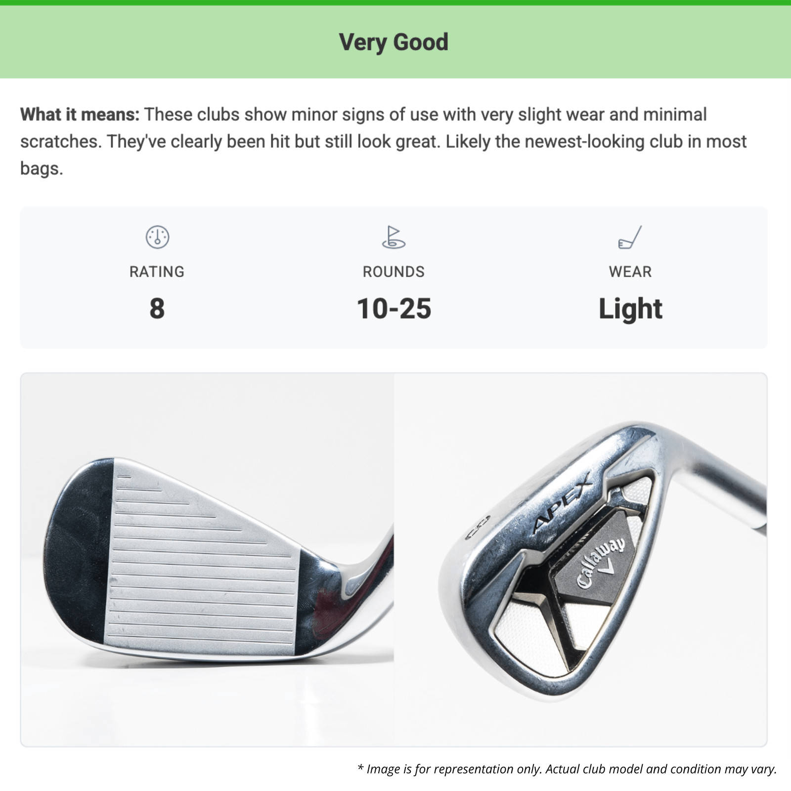 CALLAWAY 2021 APEX 6 IRON STEEL STIFF STANDARD