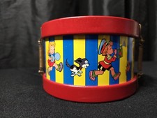 Mid-Century Vintage Children's Tin Drum , Musical Toy, Kids' Marching Band