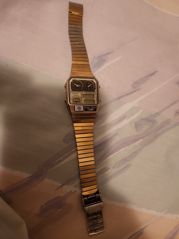 Citizen 8982-085027 Ta ana digi temp vintage men's watch Not Working