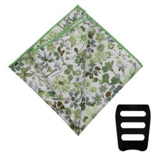 Pocket Squares for Men Floral Suit Handkerchief with Pocket Square Holder for...