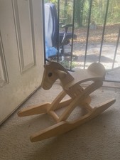 Vintage Wooden Rocking Horse. Rocking Bench