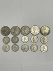 Lot of 15 Canadian Silver Coins 80%
