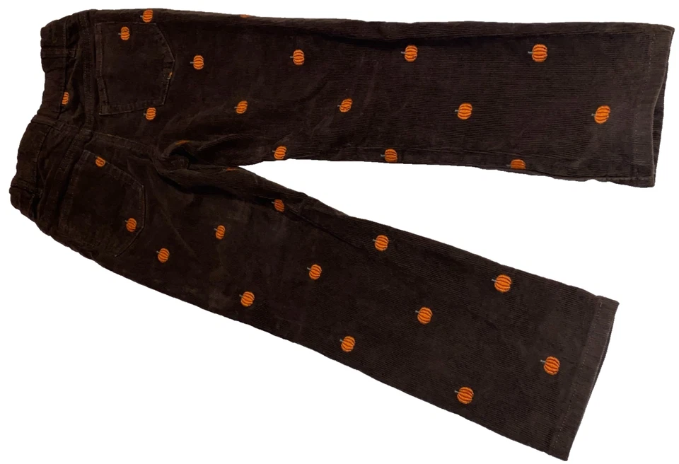 K1!ВАУ! Праздничные брюки Gymboree 6 для мальчиков коричневые вельветовые с вышивкой ТЫКВА - Изображение 2 из 4