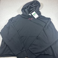 NWT Women's XL Nike A'Ja Wilson Black Pink Cropped Oversized Hoodie MSRP $100.00