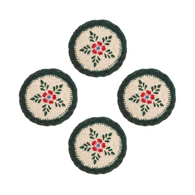  4er-Set handgewebte runde Jute-Tischsets, hitzebeständige Untersetzer,