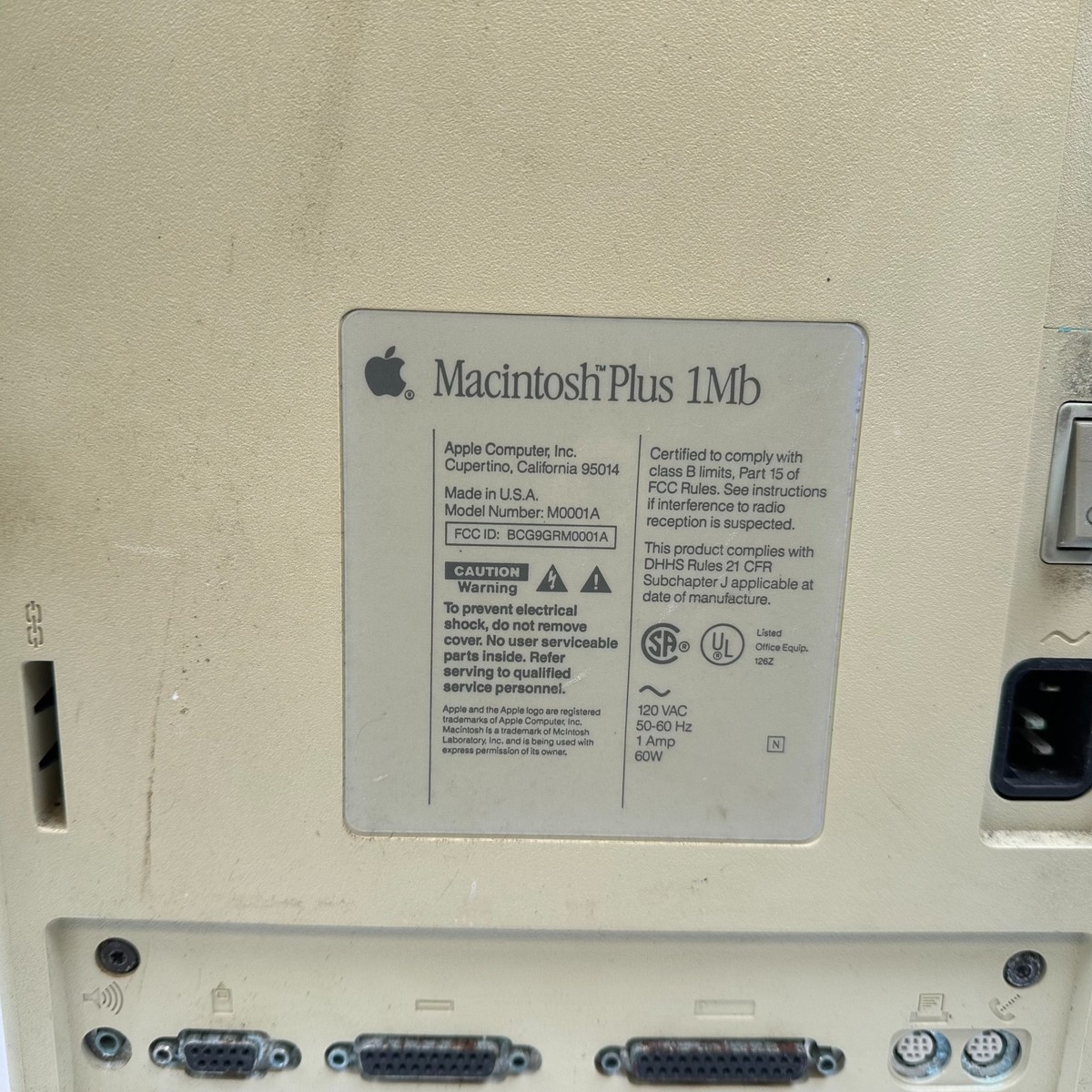 Apple Macintosh Plus 1Mb M0001A Vintage Computer | eBay