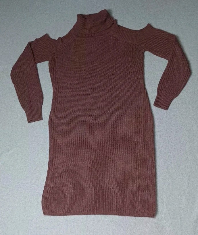 Say What? Cowl Neck Long Sleeve Off The Shoulder Sweater Dress Womens Size 1X...