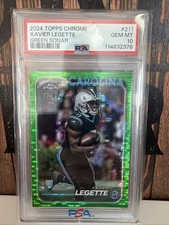 2024 Topps Chrome Xavier Legette Green Sonar /99 RC  PSA 10 Gem Mint POP 1