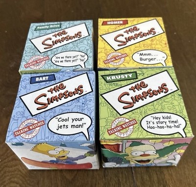 The Simpsons Burger King Talking Watches Set of 4 With All Original Boxes
