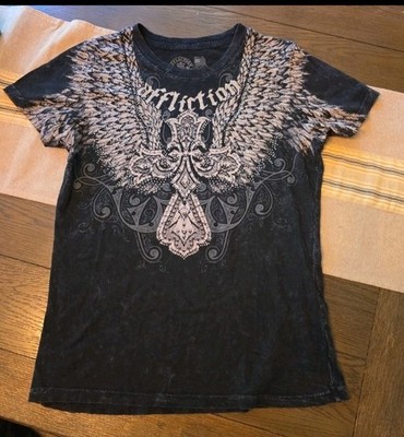 Black Affliction ''Eternal Throne'' Women's Tshirt with Rhinestones! Size Medium