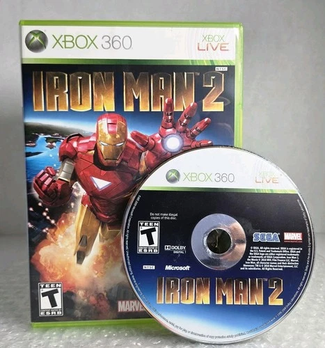 Iron Man 2 Xbox 360 Microsoft 2010 SEGA Marvel Complete In Box CIB Tested OEM
