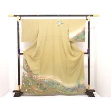 Authentic Unused Visiting Kimono with Yuzen Gold Finish 270-004-322-9953
